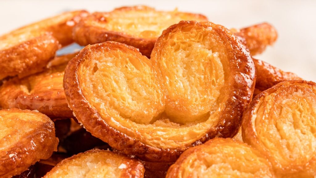 Schweinsohren (Palmiers) aus deutschem Blätterteig